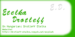 etelka drotleff business card